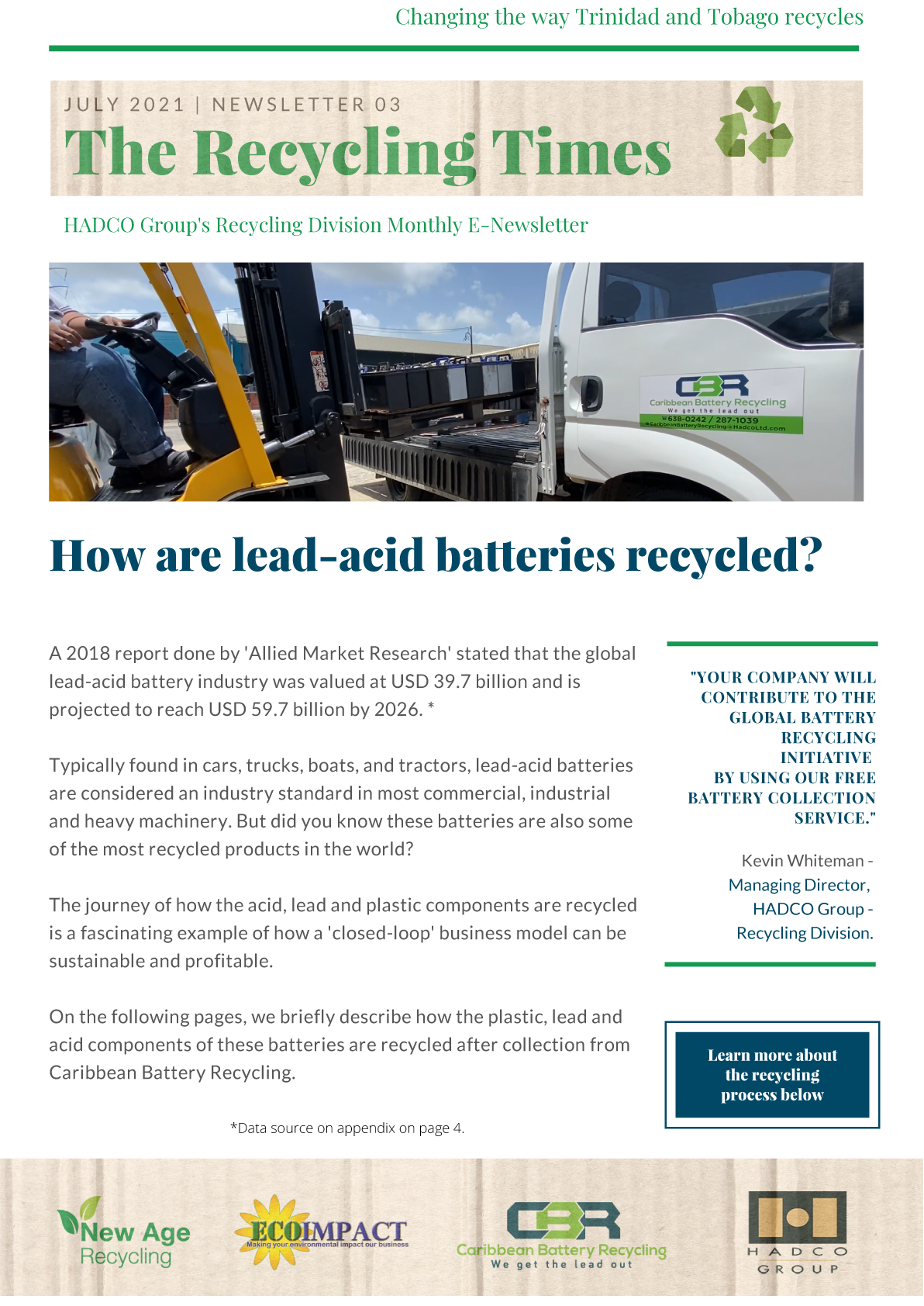 The Recycling Times Issue 3 HADCO Limited
